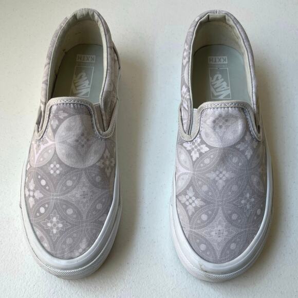 Vans x Kith 10th Anniversary OG Classic Slip-On LX Shoes Gray Unisex W7/M5.5 - Picture 3 of 12